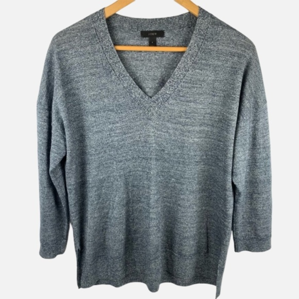 J Crew Merino Wool Linen Blend Sweater